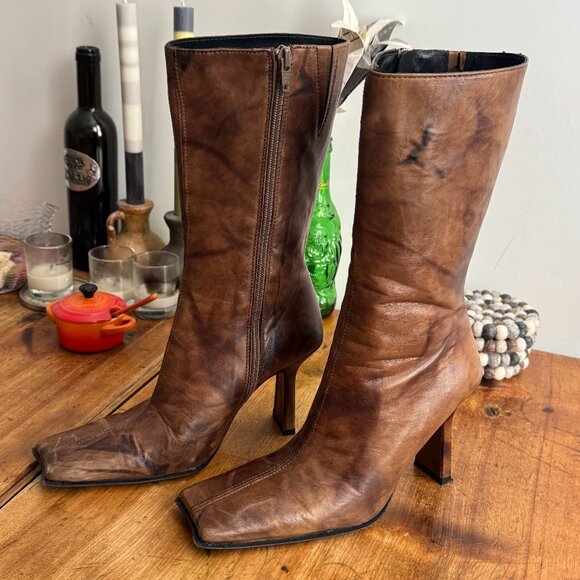 Miista Shoes - Miista Brown Noor Boots • Size 36